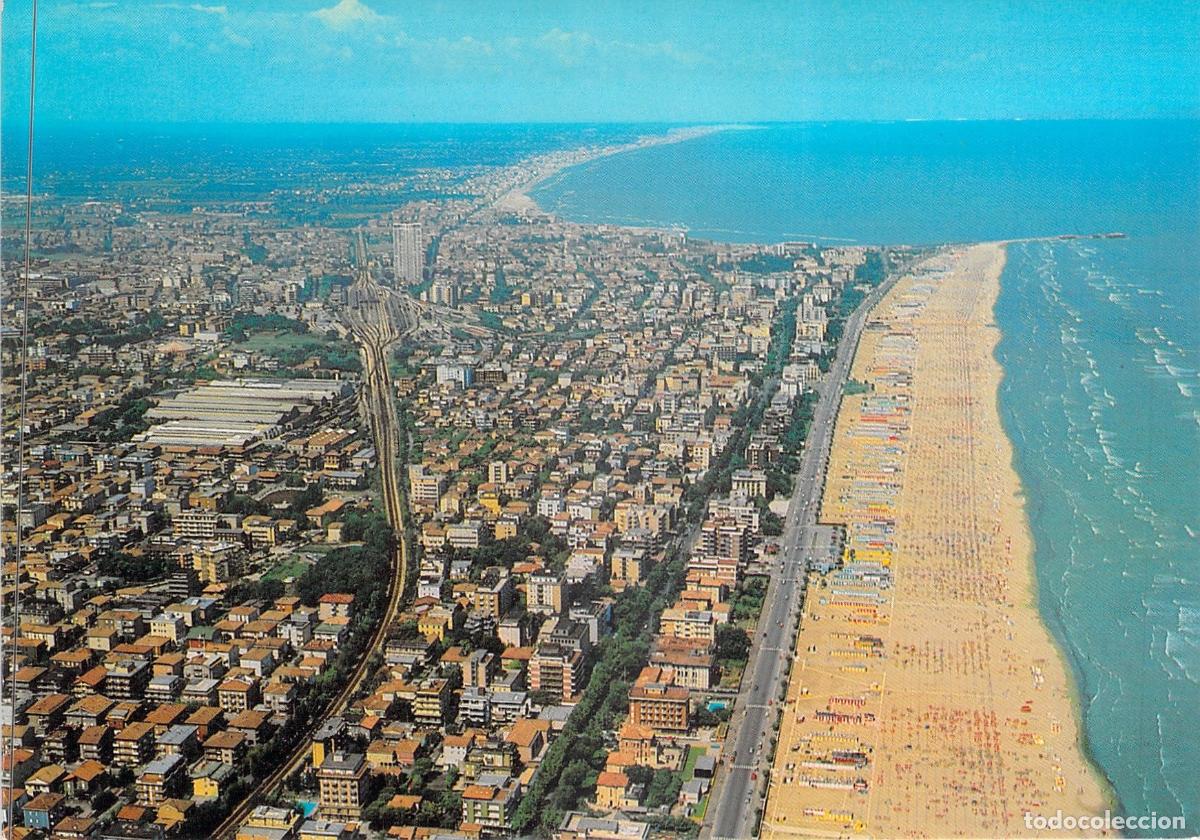 Postales: Postal de Rimini Italia Vista A&eacute;rea de la Playa y Costa