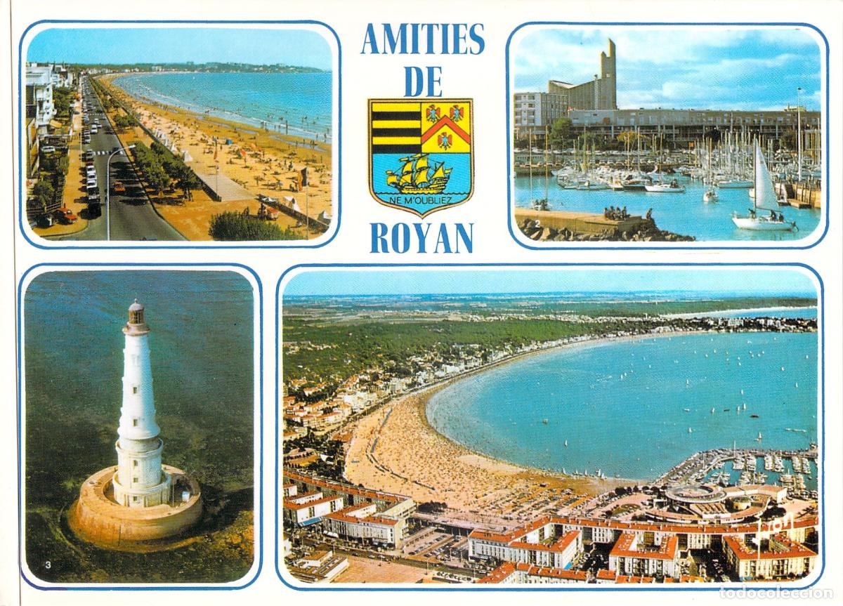 Postales: Postal Multivista de Royan, Francia - Faro de Cordouan y Puerto