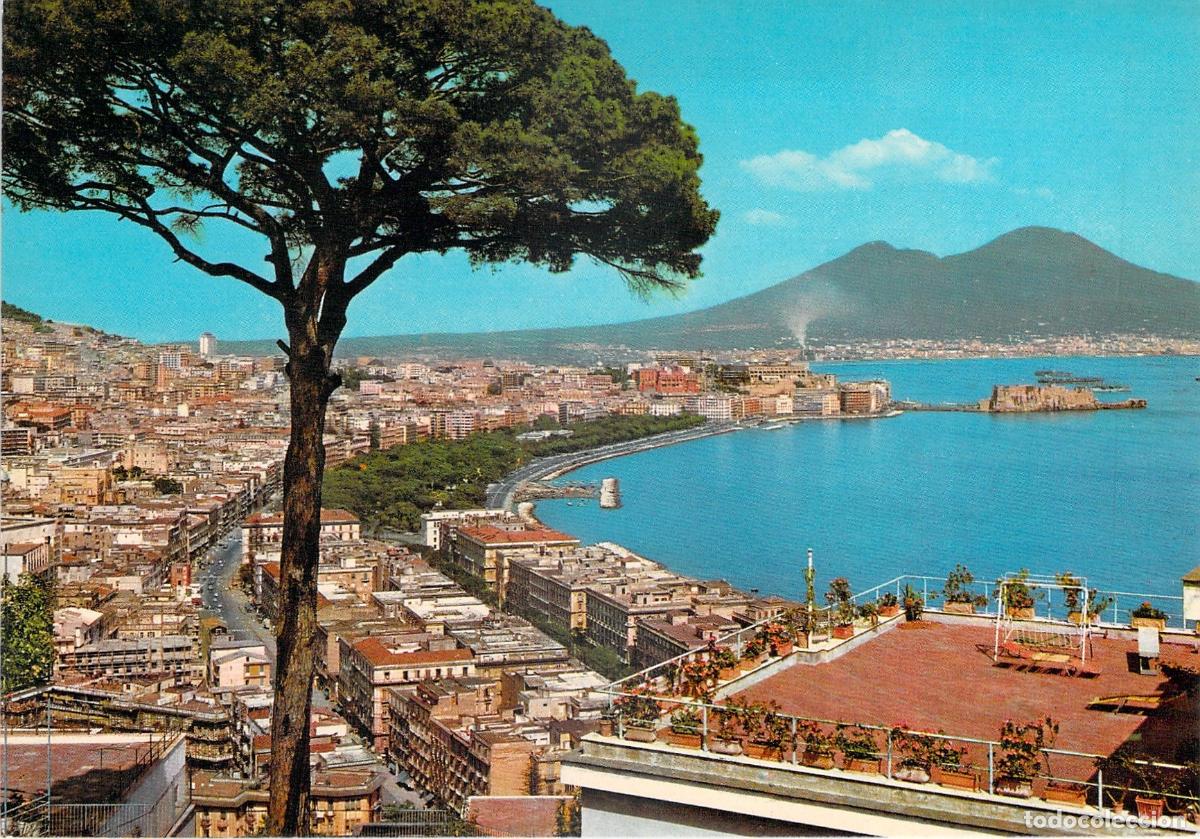 Postales: Tarjeta Postal Panorama de N&aacute;poles y el Monte Vesubio Italia