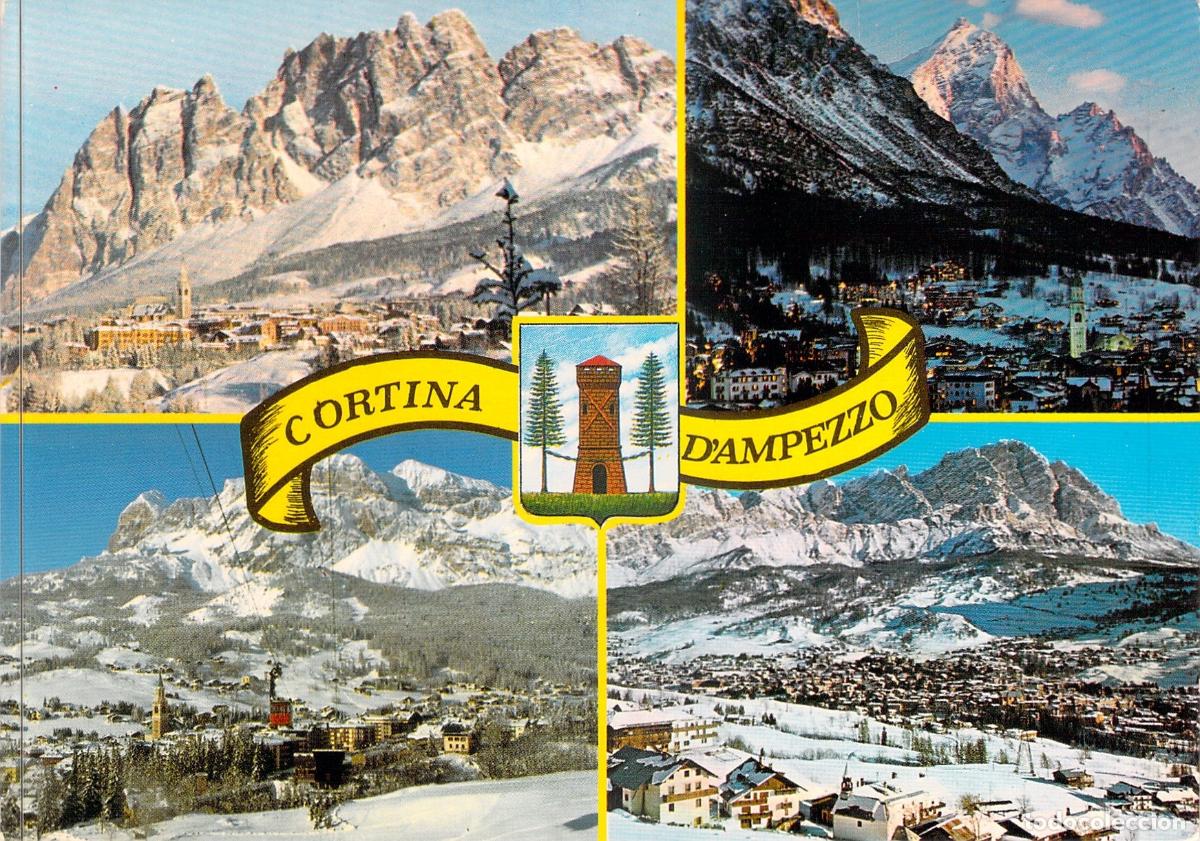 Postales: Postal de Cortina d'Ampezzo, Dolomitas, Italia - Vistas de Invierno