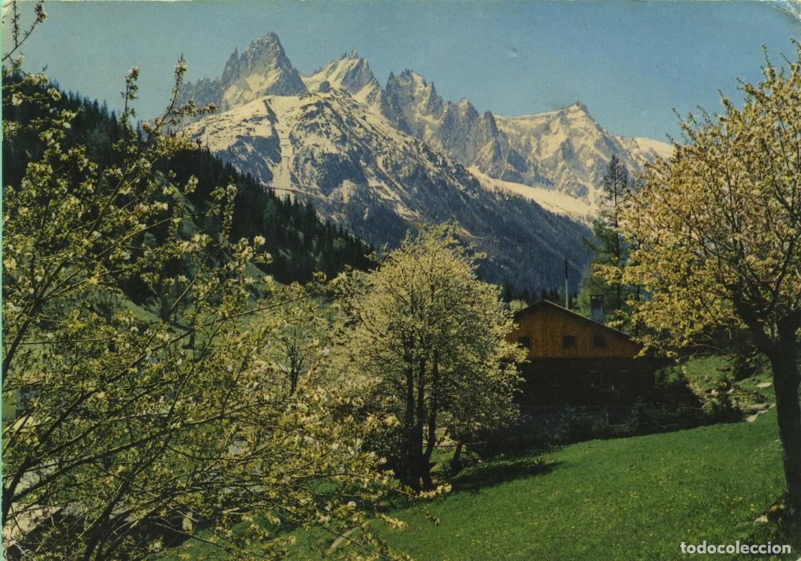 Postales: N&ordm; 7658-AU PAYS DU MONT BLANC. Le printemps alpestre et les Aiguilles de Chamonix. ED. LES PHOTOGRAP