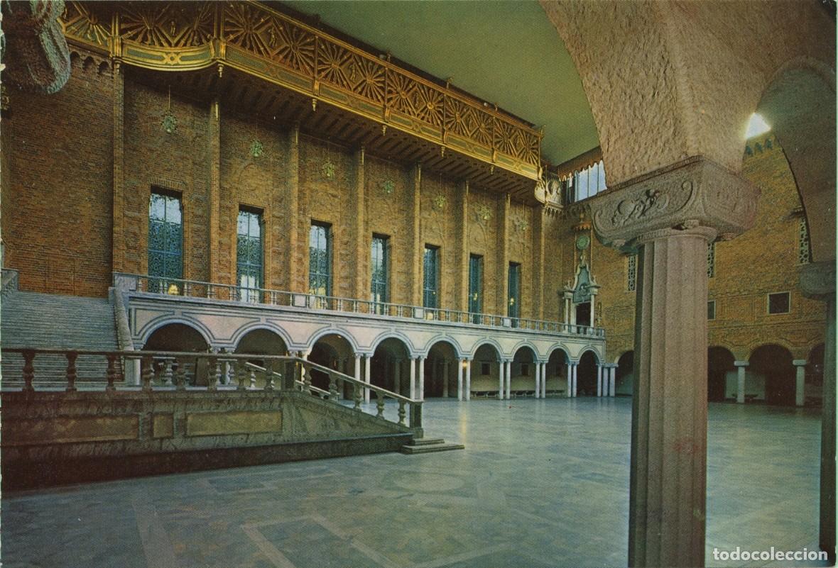 Postales: N&ordm; S. 119-ESTOCOLMO. Ayuntamiento. Suecia. El monumental Blue Hall. Sin circular. ED. SA MAR
