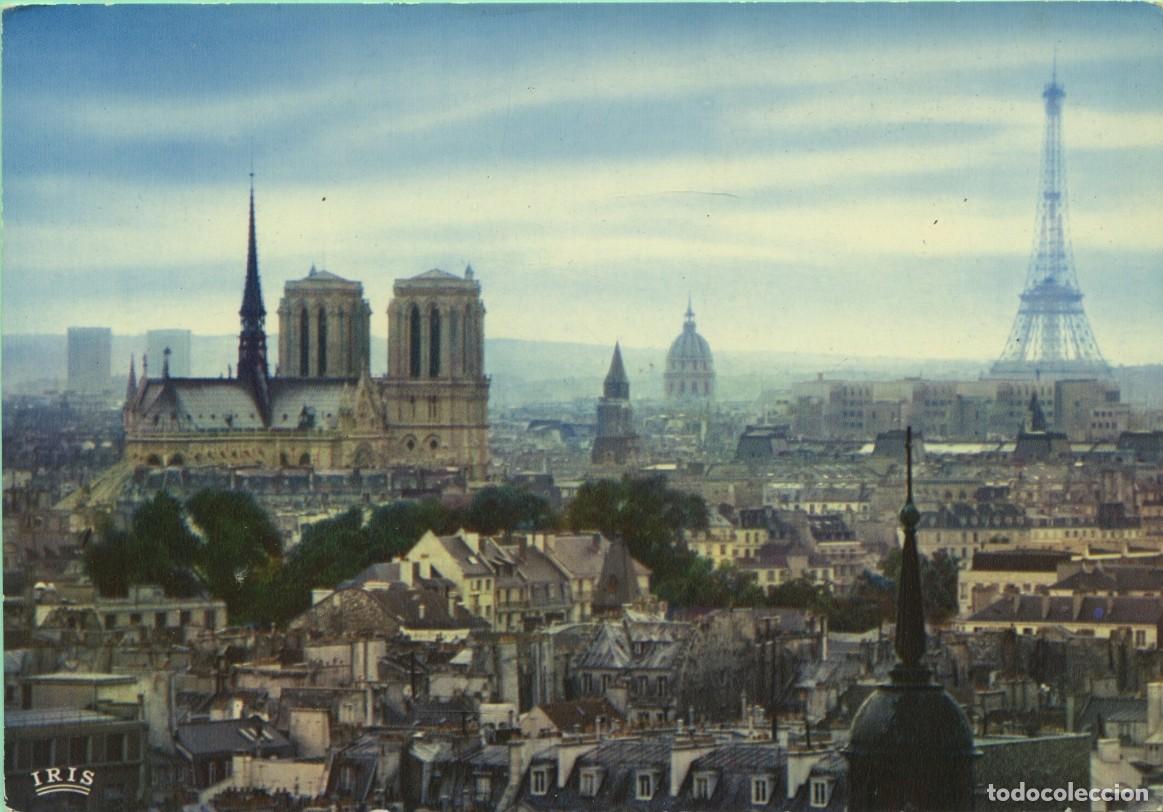 Postales: N&ordm; 665-PAR&Iacute;S. France. Panorama sur Notre-Dame et la Tour Eiffel. Sin circular. EDITIONS CHANTAL