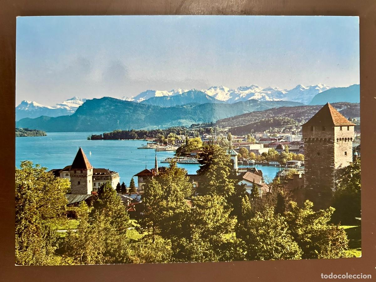 Postcards: POSTAL LUZERN - LUCERNA - SWITZERLAND - MUSEGGT&Uuml;RME MIT ALPEN - ALPES - VINTAGE - SIN CIRCULAR