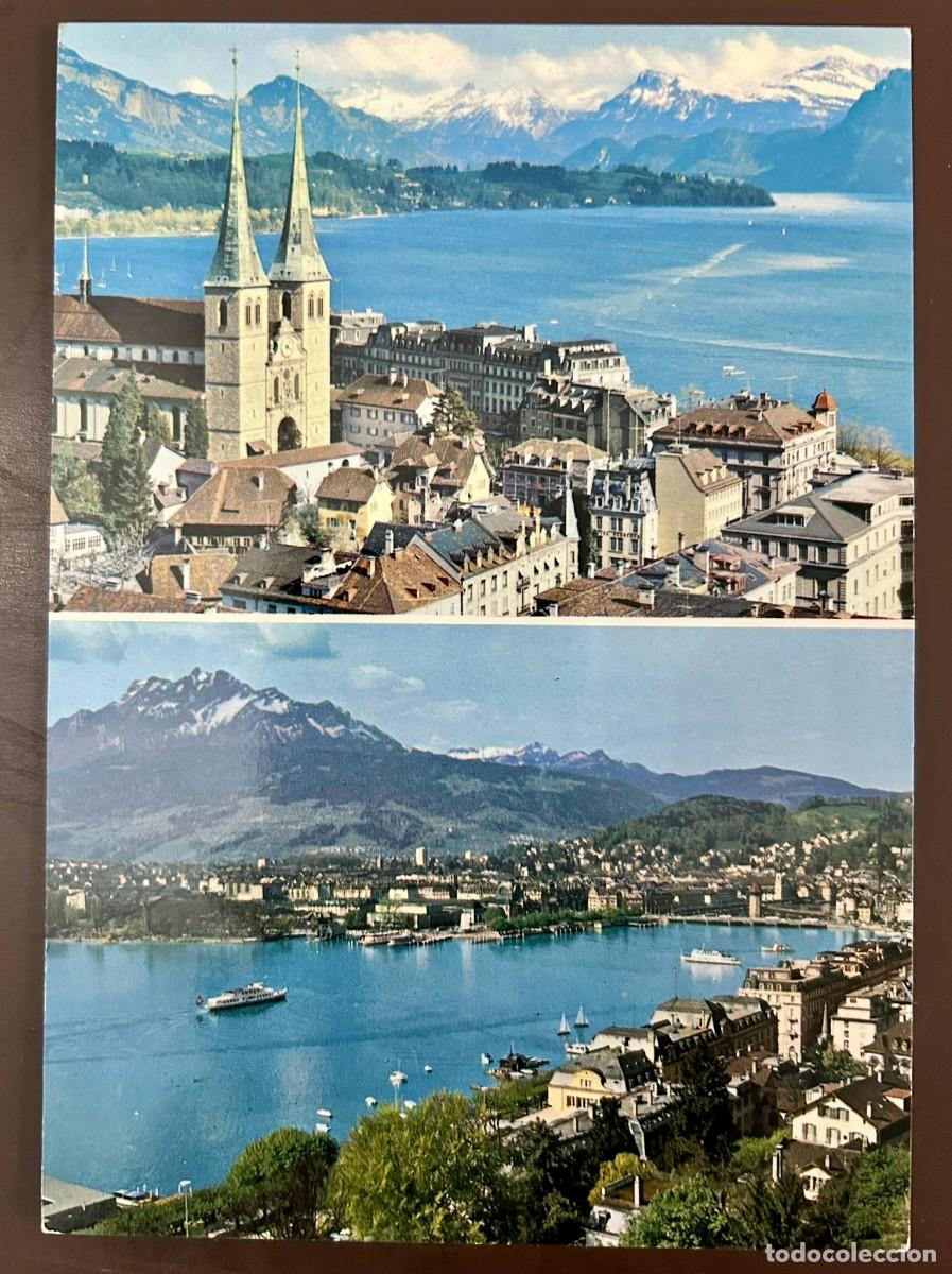 Postales: POSTAL LUZERN MIT PILATUS - LUCERNA - SWITZERLAND - ALPEN - ALPES - VINTAGE - SIN CIRCULAR