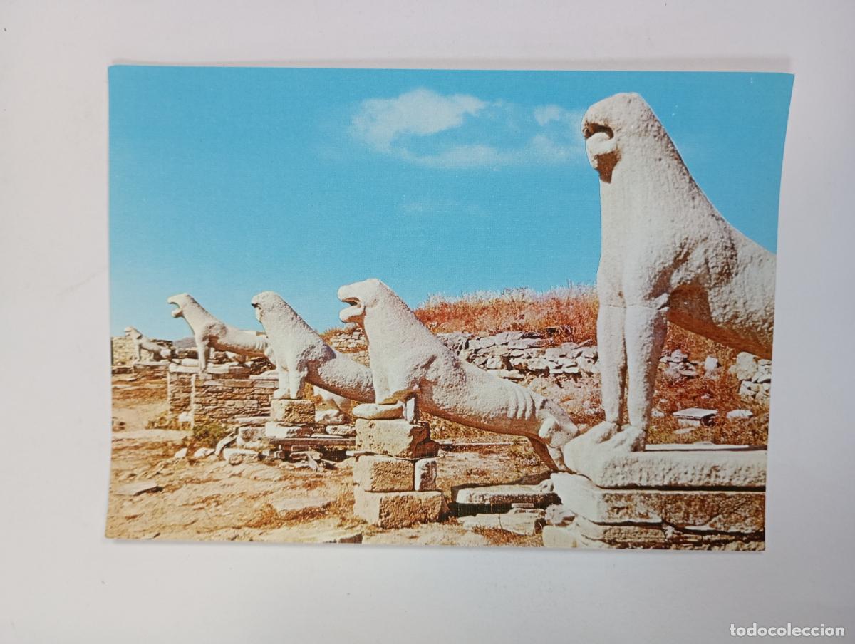 Postales: POSTAL AVENIDA DE LOS LEONES. TEMPLO DE APOLO. ISLA DE DELFOS. TDKP29A