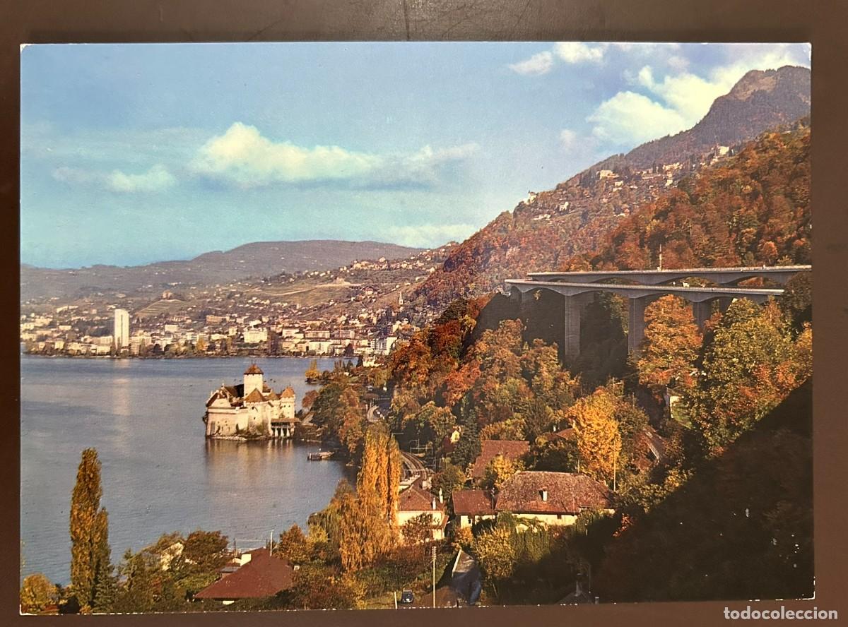 Postkarten: POSTAL MONTREUX - LAC L&Eacute;MAN - CH&Acirc;TEAU DE CHILLON - SUIZA - SWITZERLAND - VINTAGE - SIN CIRCULAR