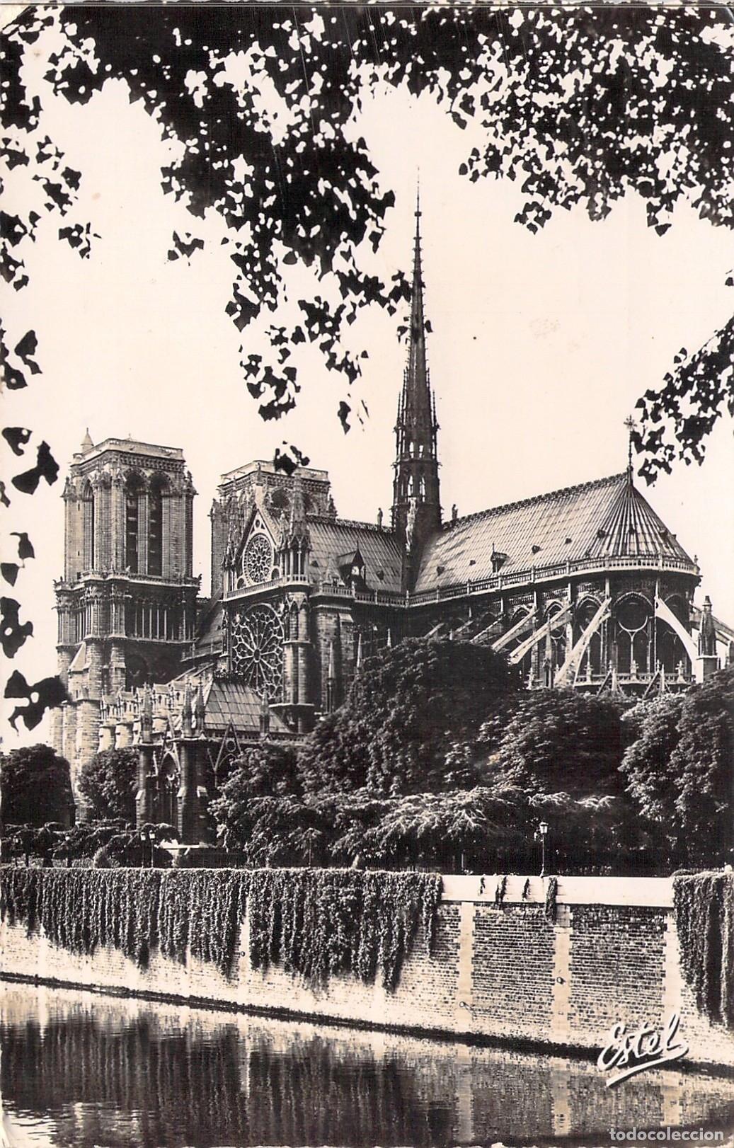 Cartoline: Postal de la Catedral de Notre-Dame en Par&iacute;s, Vista del &Aacute;bside