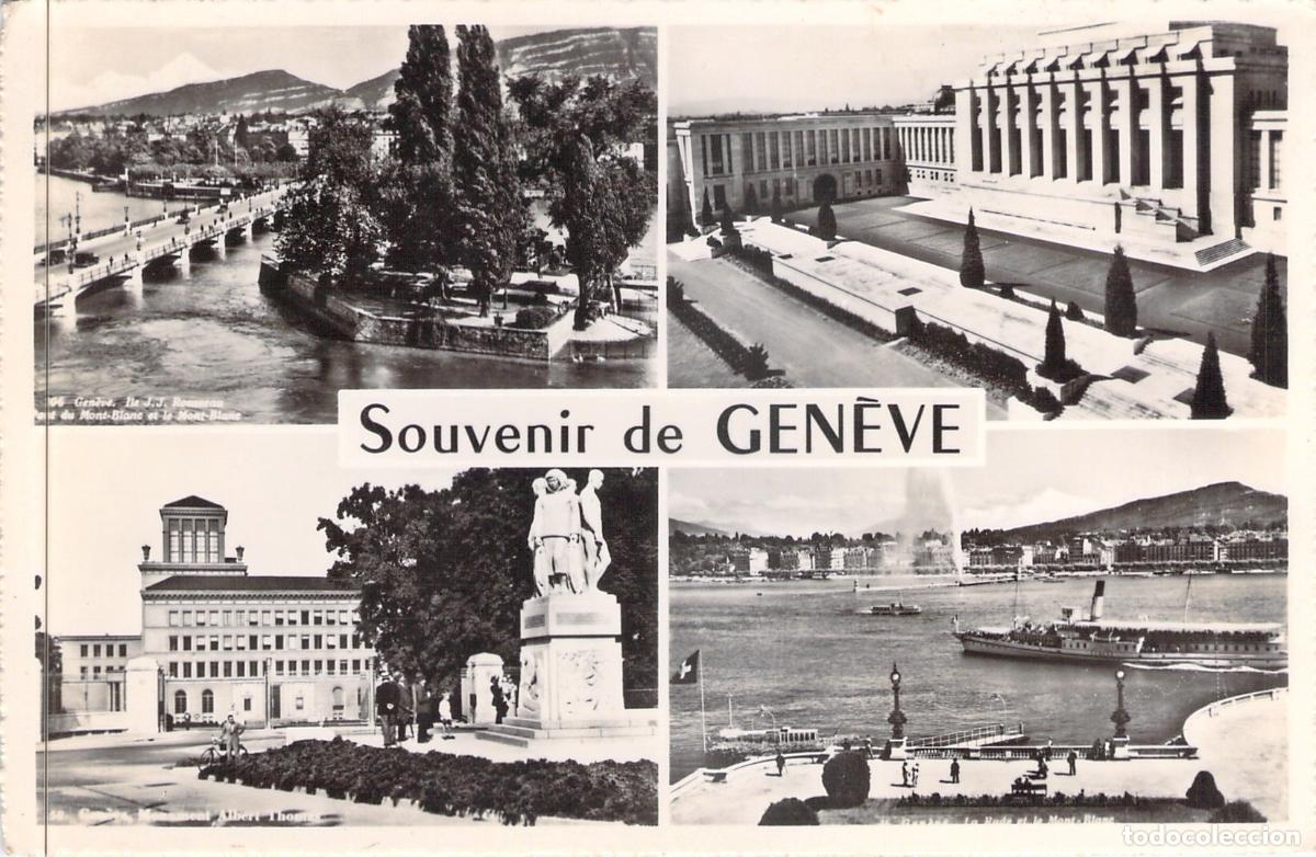 Cartes Postales: Postal de Souvenir de Ginebra, Suiza - Vistas de la Ciudad