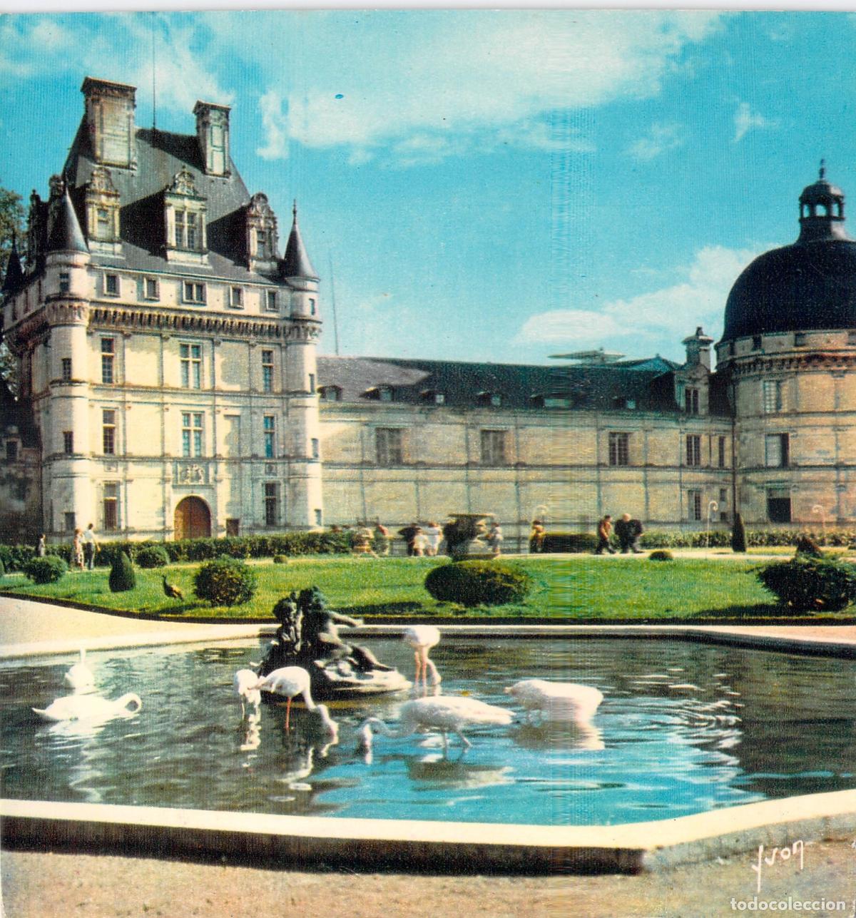 Cartoline: Postal del Castillo de Valen&ccedil;ay y el Torre&oacute;n, Valle del Loira, Francia