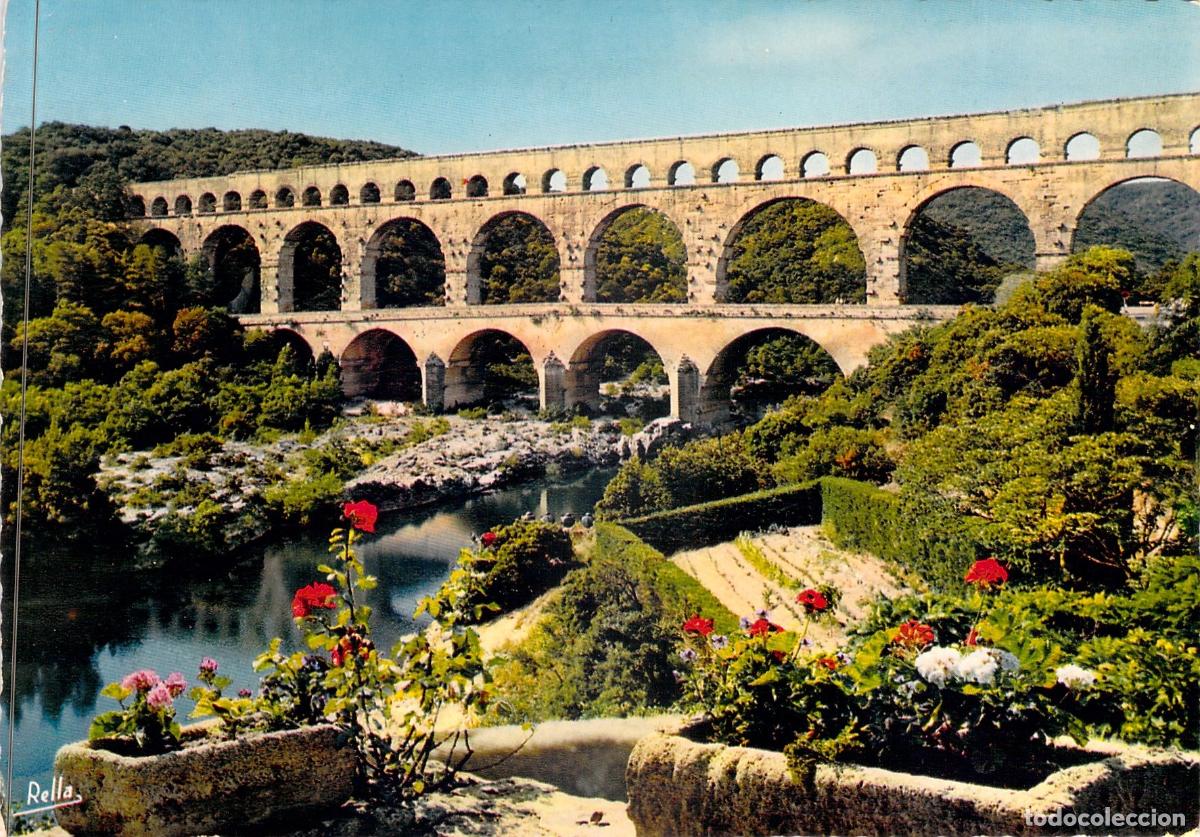 Postales: Tarjeta Postal Acueducto Romano Pont du Gard, Francia