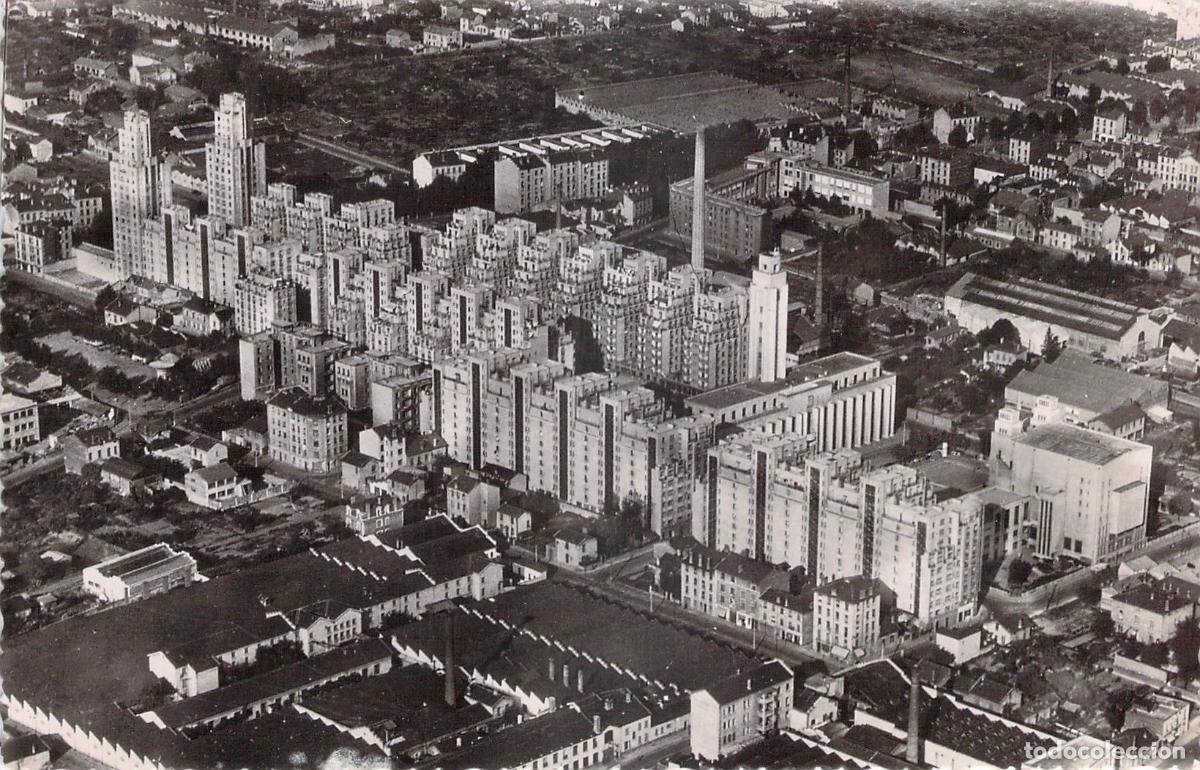 Postkarten: Postal de Villeurbanne: Vista A&eacute;rea de la Cit&eacute; des Gratte-Ciel