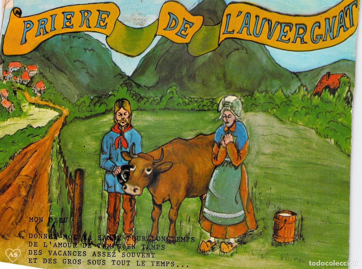 Postkarten: Postal Ilustrada Pri&egrave;re de l'Auvergnat Folclore Franc&eacute;s y Humor