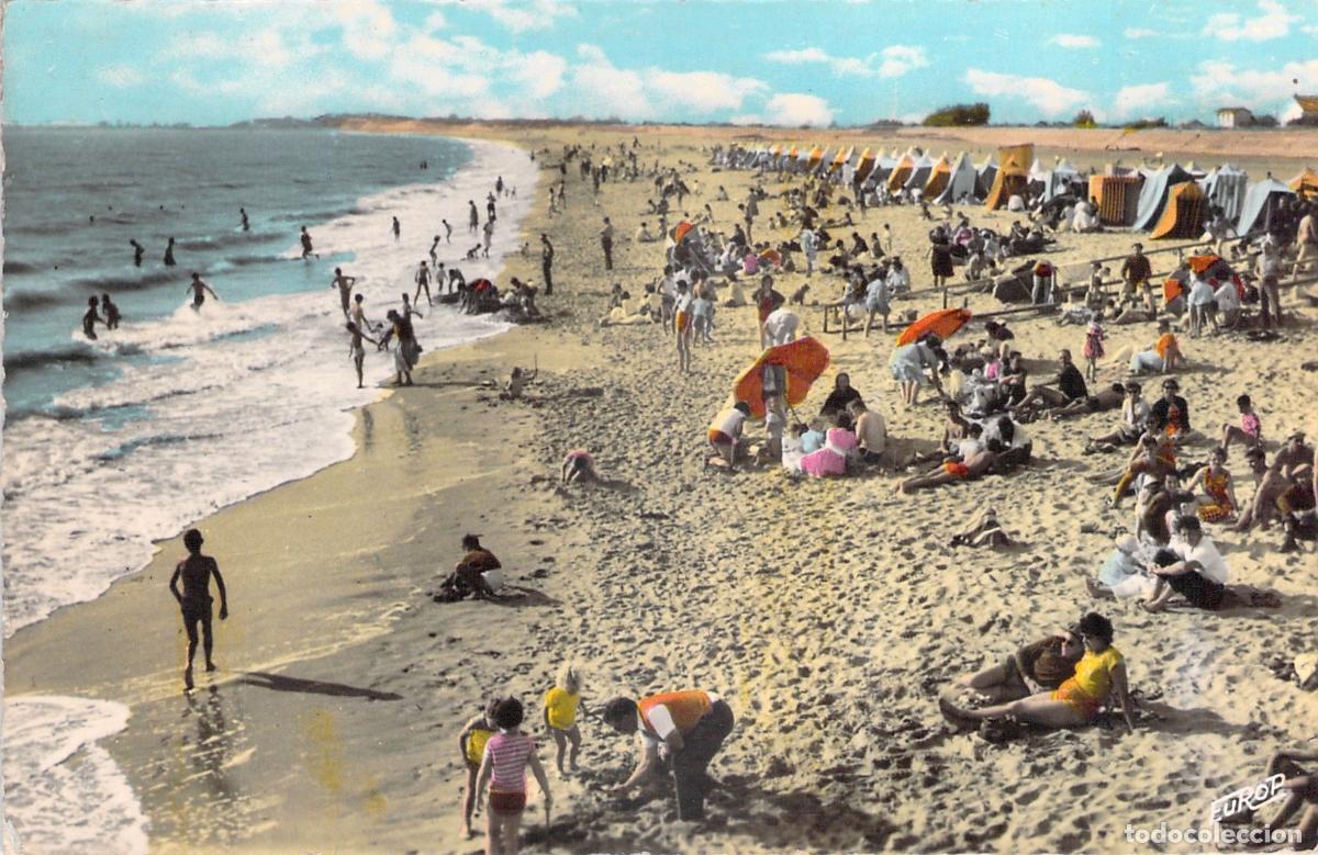 Postkarten: Postal de la Playa La Faute-sur-Mer en Vend&eacute;e, Francia