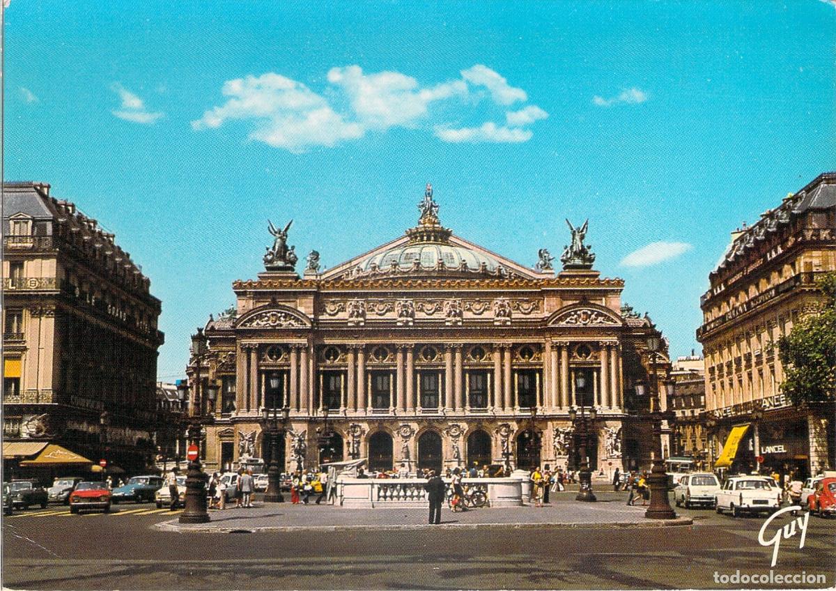 Postkarten: Postal de la Plaza y el Teatro de la &Oacute;pera en Par&iacute;s