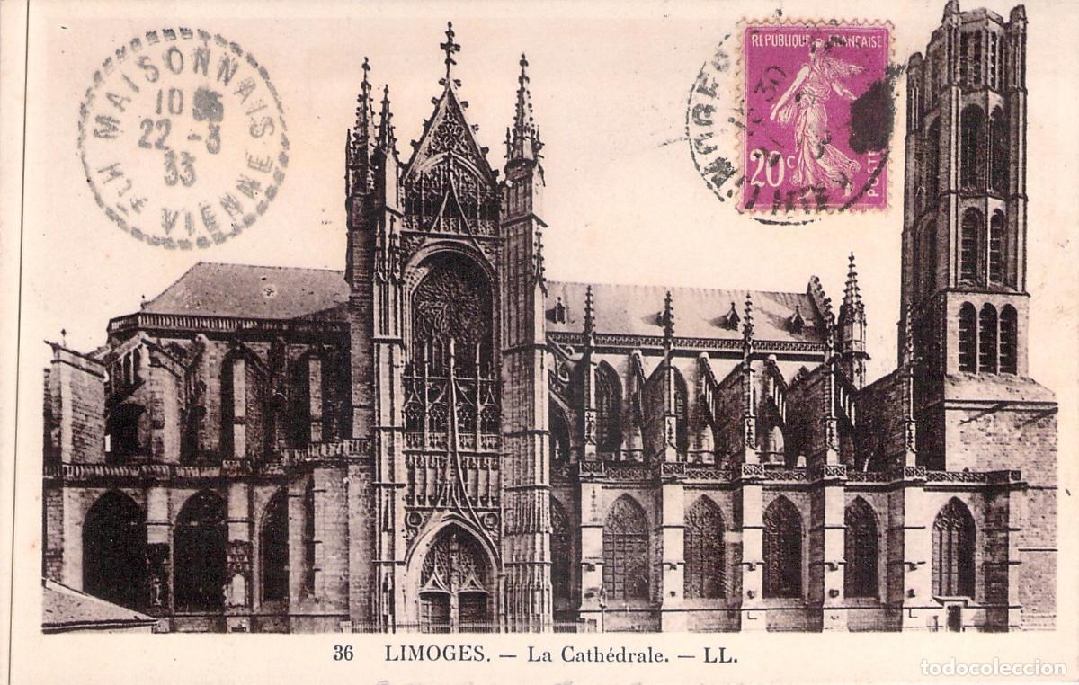 Cartes Postales: Postal de la Catedral de Limoges en Francia - Arquitectura G&oacute;tica