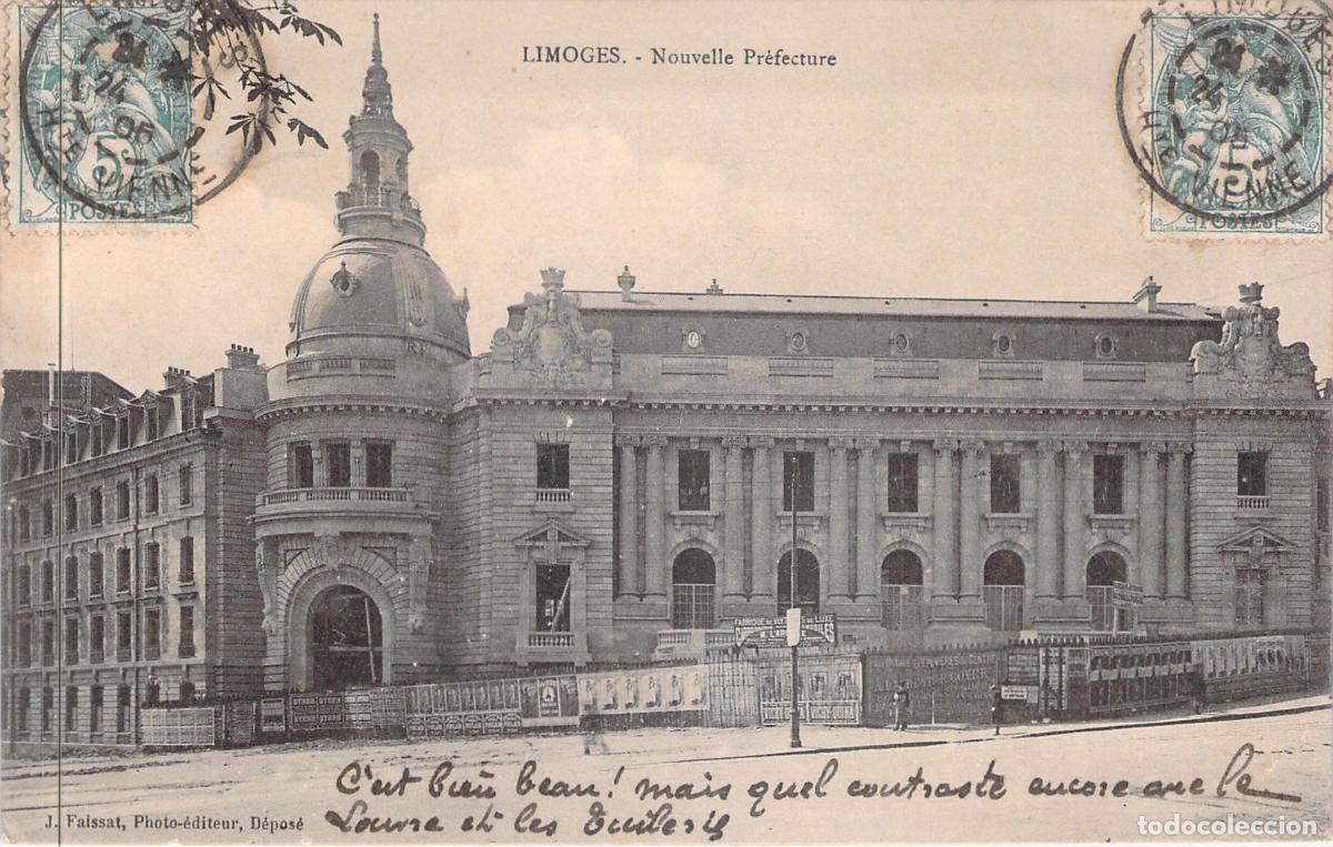 Postkarten: Postal de la Nueva Prefectura de Limoges, Francia