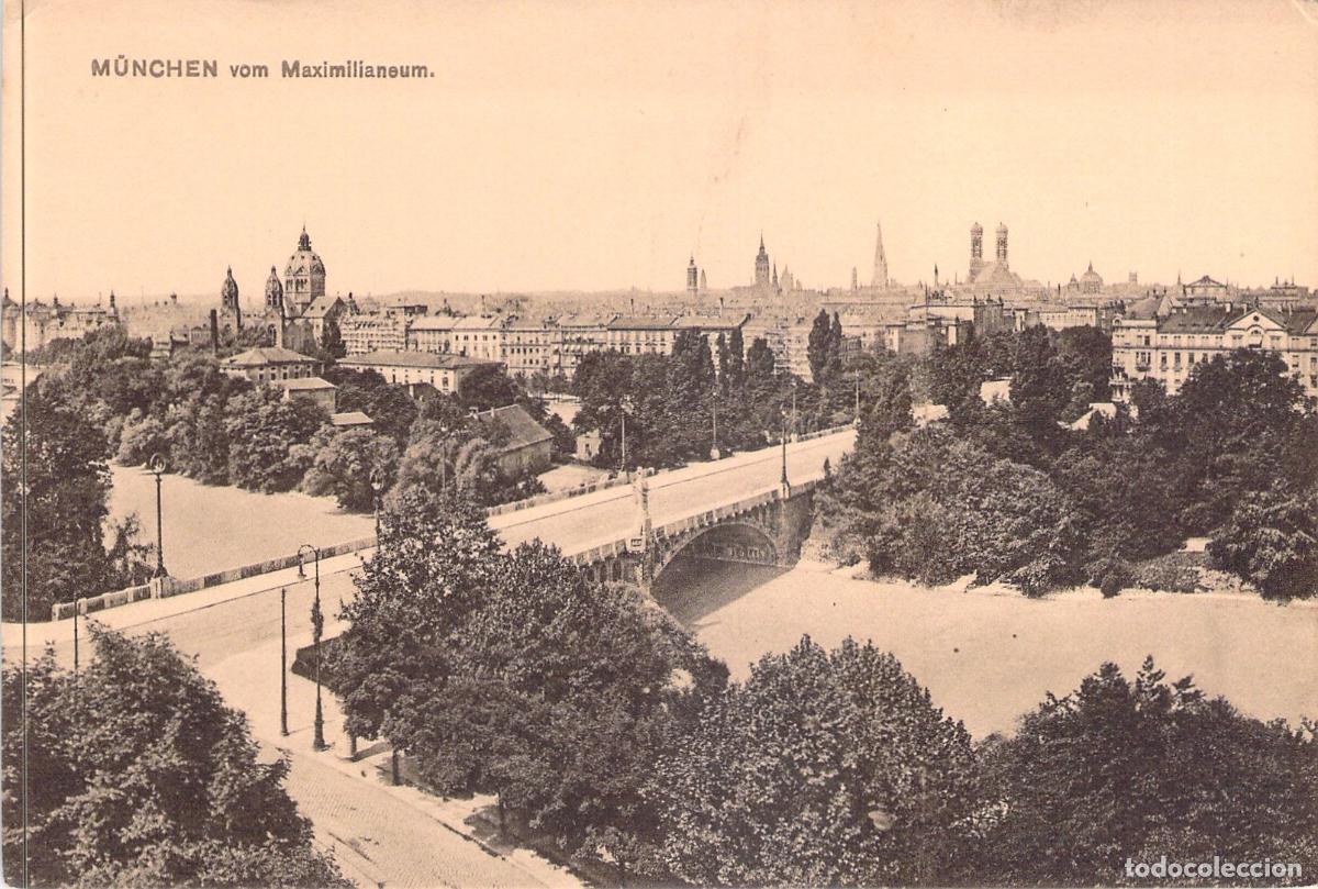 Postales: Postal de M&uacute;nich, Vista desde el Maximilianeum, Alemania
