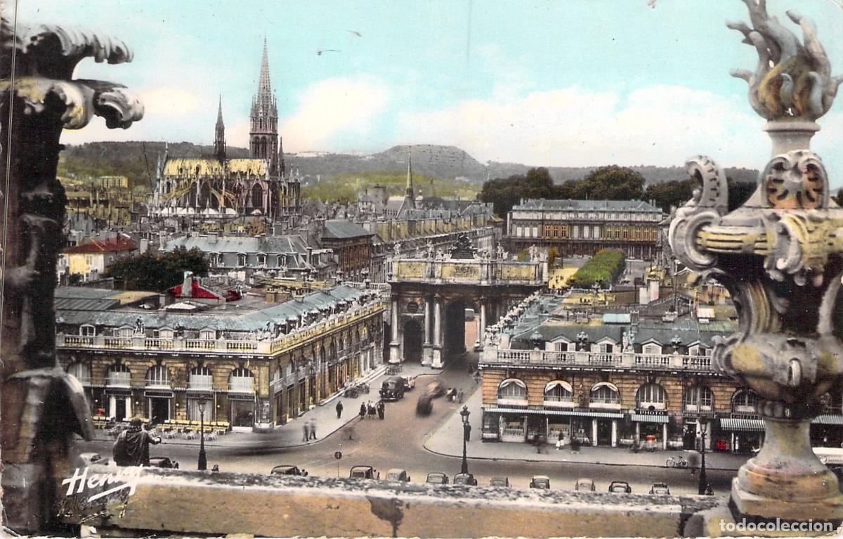 Postales: Tarjeta Postal Nancy Francia Place Stanislas Vista desde Ayuntamiento