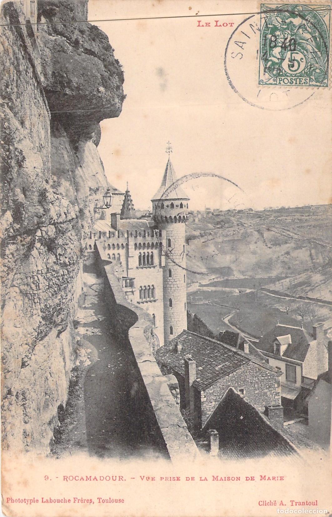 Postales: Postal de Rocamadour, Vista desde la Maison de Marie, Francia