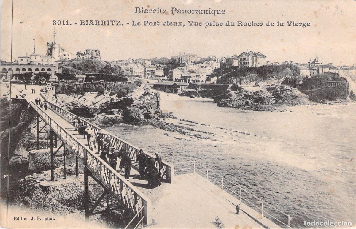 Postales: Postal de Biarritz: El Puerto Viejo desde la Roca de la Virgen