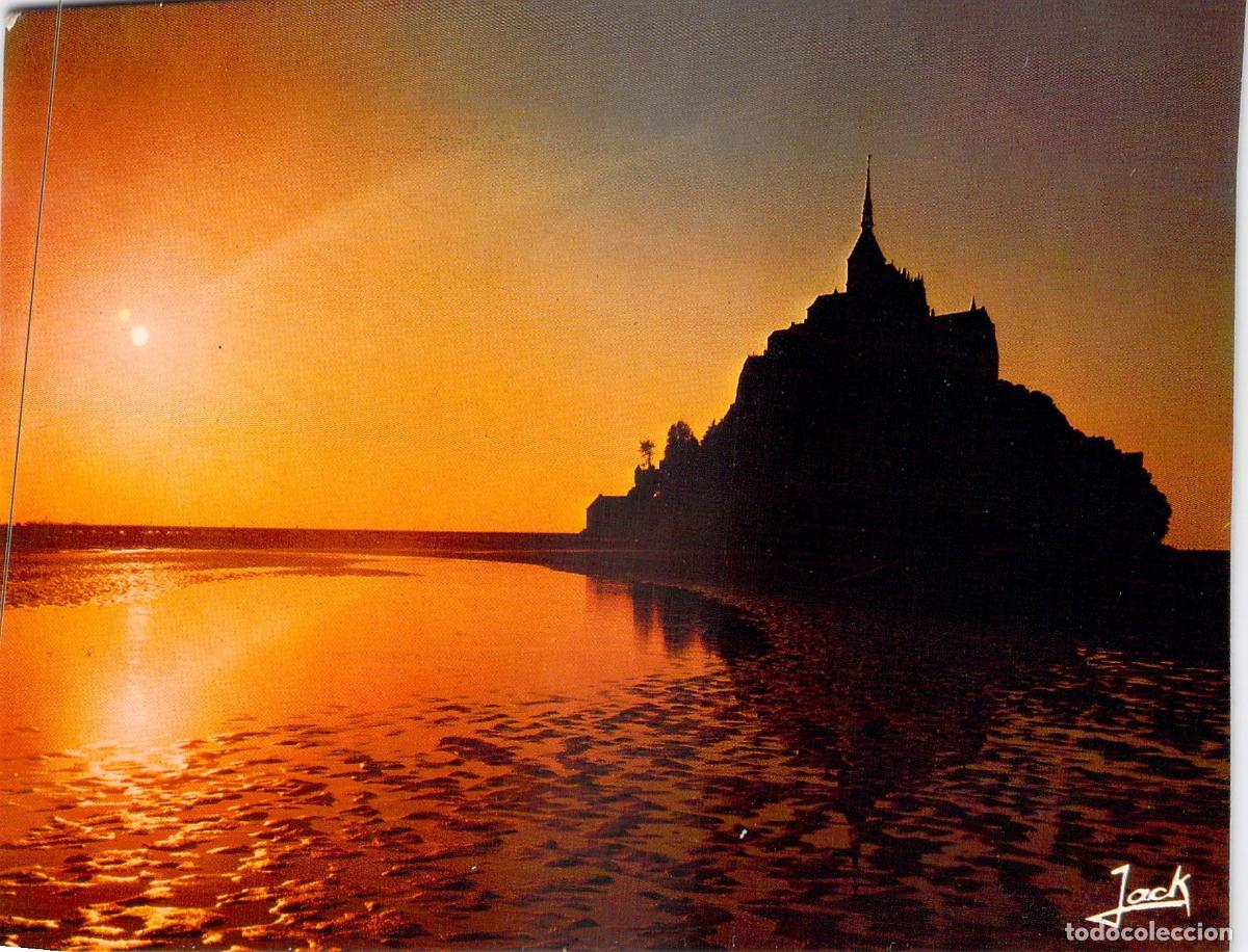 Postales: Postal de Mont Saint-Michel al Atardecer, Francia