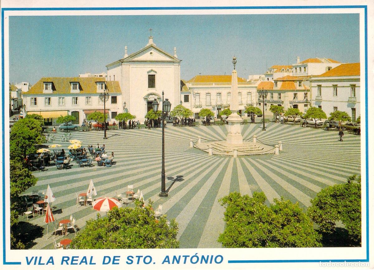 Postales: Postal de Vila Real de Santo Ant&oacute;nio, Algarve, Portugal - Plaza Principal