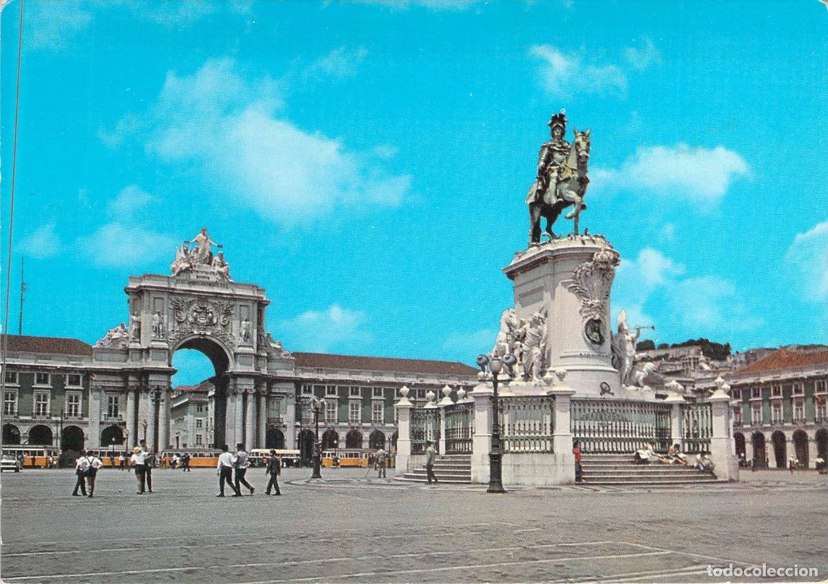 Postales: Postal de la Pra&ccedil;a do Com&eacute;rcio en Lisboa, Portugal