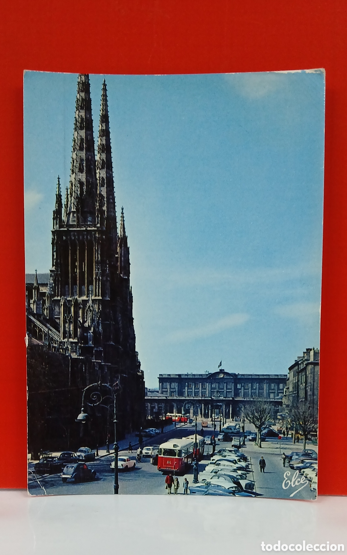 Postales: POSTAL ANTIGUA BORDEAUX &rdquo; LA CATHEDRALE SAINT ANDR&Eacute; ET L'H&Oacute;TEL DE VILLE &rdquo; 1964