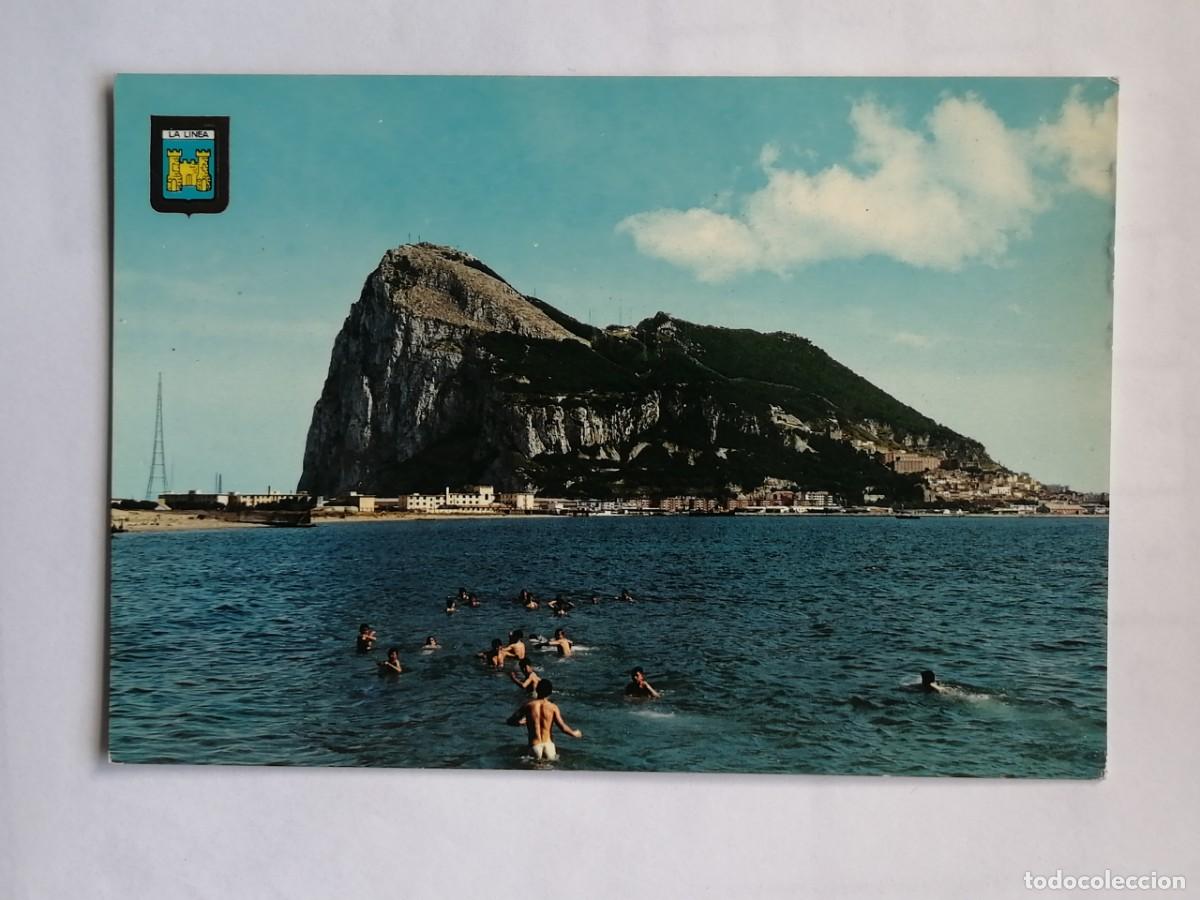 Postales: POSTAL 18415 SIN USO-SUBIRATS 3 LA LINEA CADIZ PLAYA Y PE&Ntilde;ON DE GIBRALTAR -BA&Ntilde;ISTAS NI&Ntilde;OS