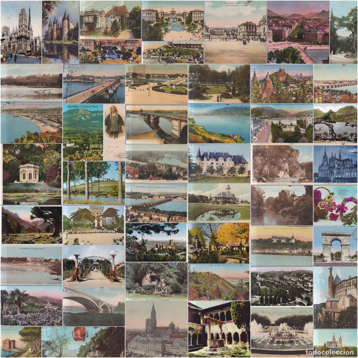 Postales: LOTE 50 CPA POSTALES ANTIGUAS DE FRANCIA EN COLOR. ALGUNAS NO CIRCULADAS.