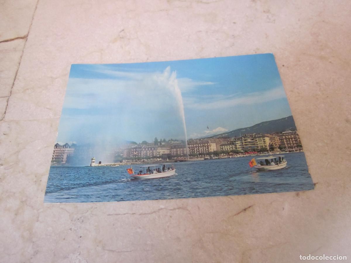 Postales: POSTAL LE JET D&acute;EAU - GINEBRA - SUIZA - A&Ntilde;OS 70