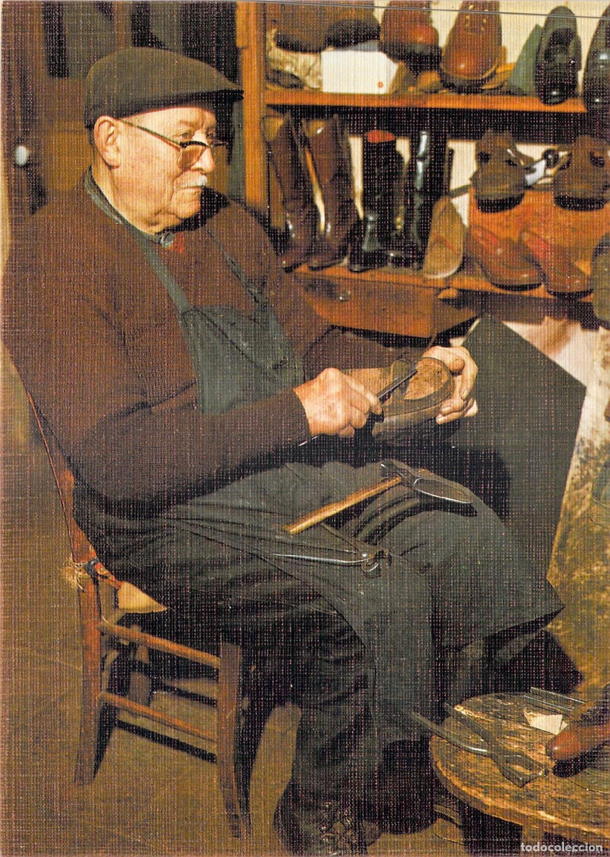 Postales: Postal de Oficio Antiguo: El Zapatero en su Taller Artesanal