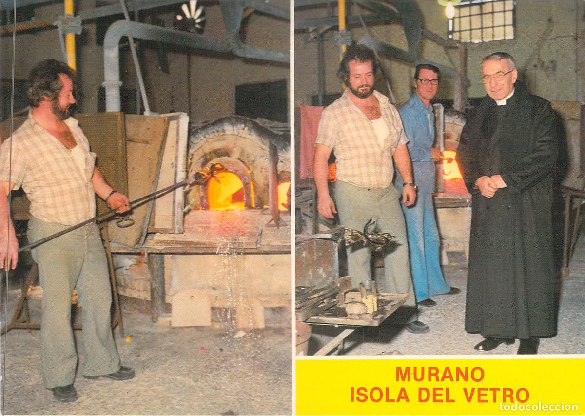 Postales: Postal de Murano: Elaboraci&oacute;n de Vidrio por el Maestro Valmarana