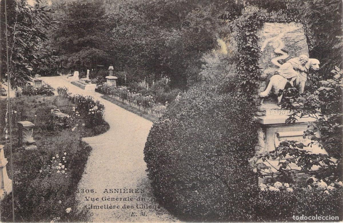 Postales: Postal del Cementerio de Perros en Asni&egrave;res Francia