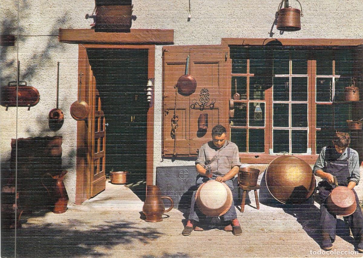 Postales: Postal de Oficios Tradicionales Los Caldereros Artesanos del Cobre