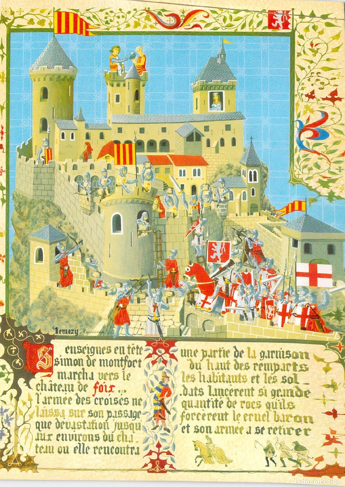 Postales: Postal Historia del Catarismo: Simon de Montfort en el Castillo de Foix
