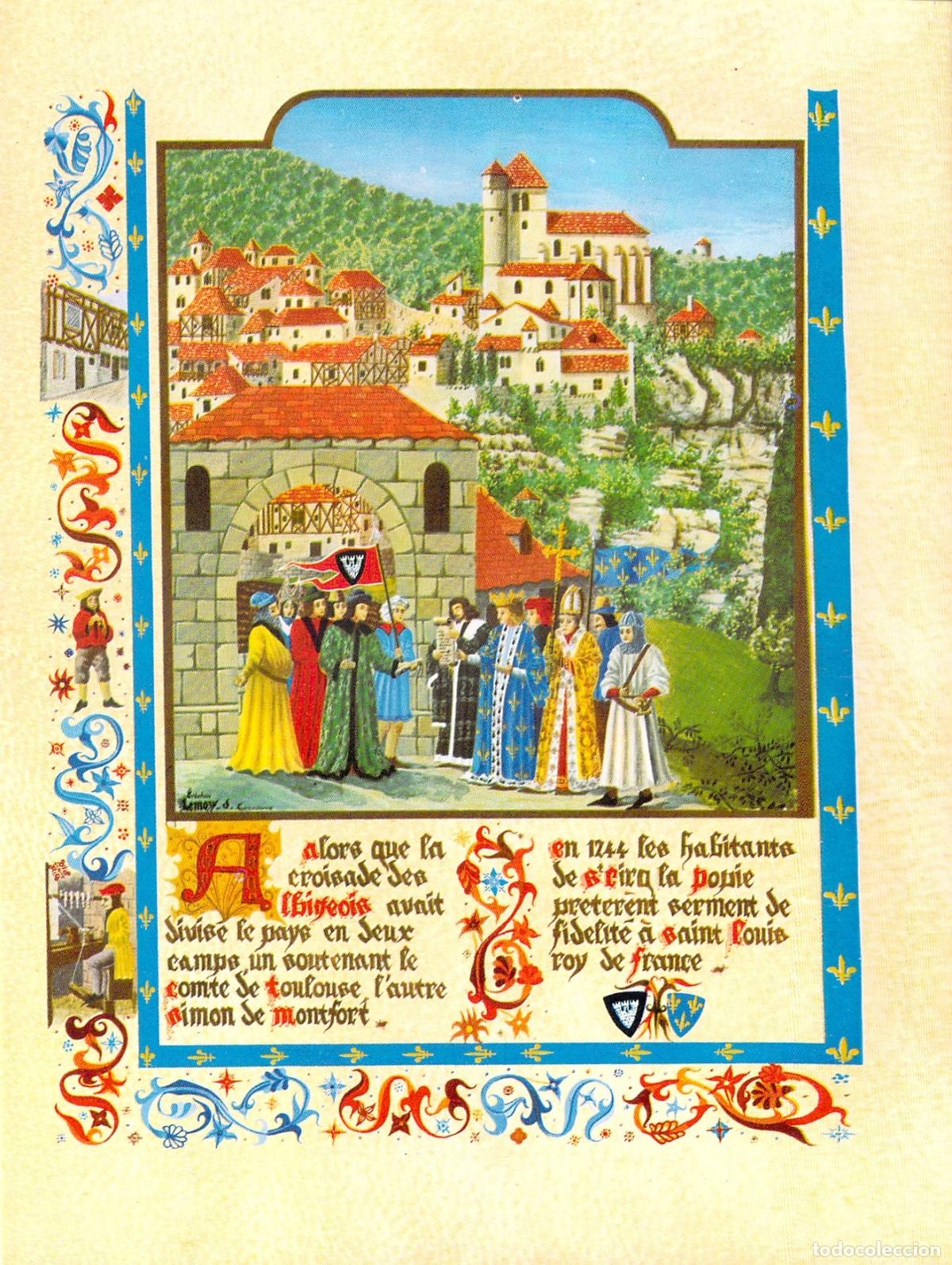 Postales: Postal de Saint-Cirq-Lapopie, Juramento de Fidelidad al Rey San Luis