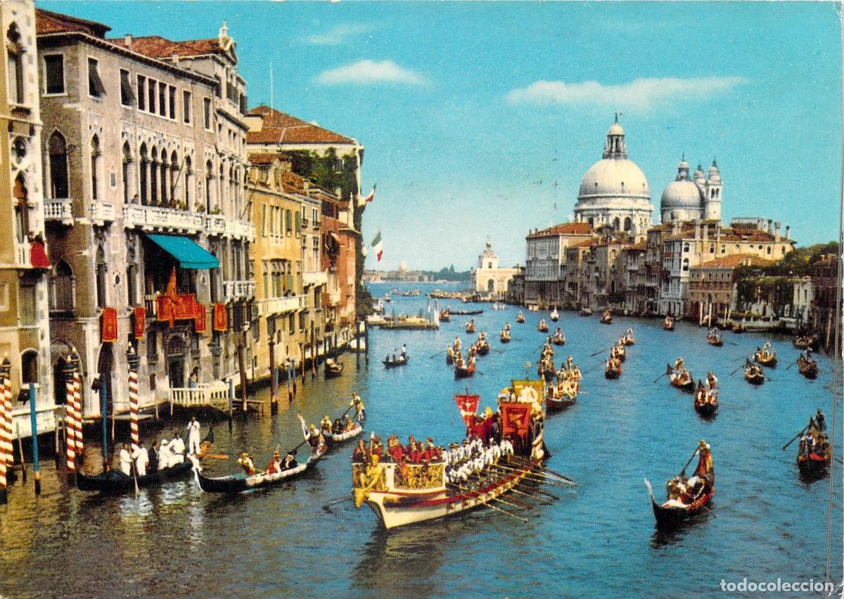 Postales: Postal de la Regata Hist&oacute;rica en el Gran Canal de Venecia