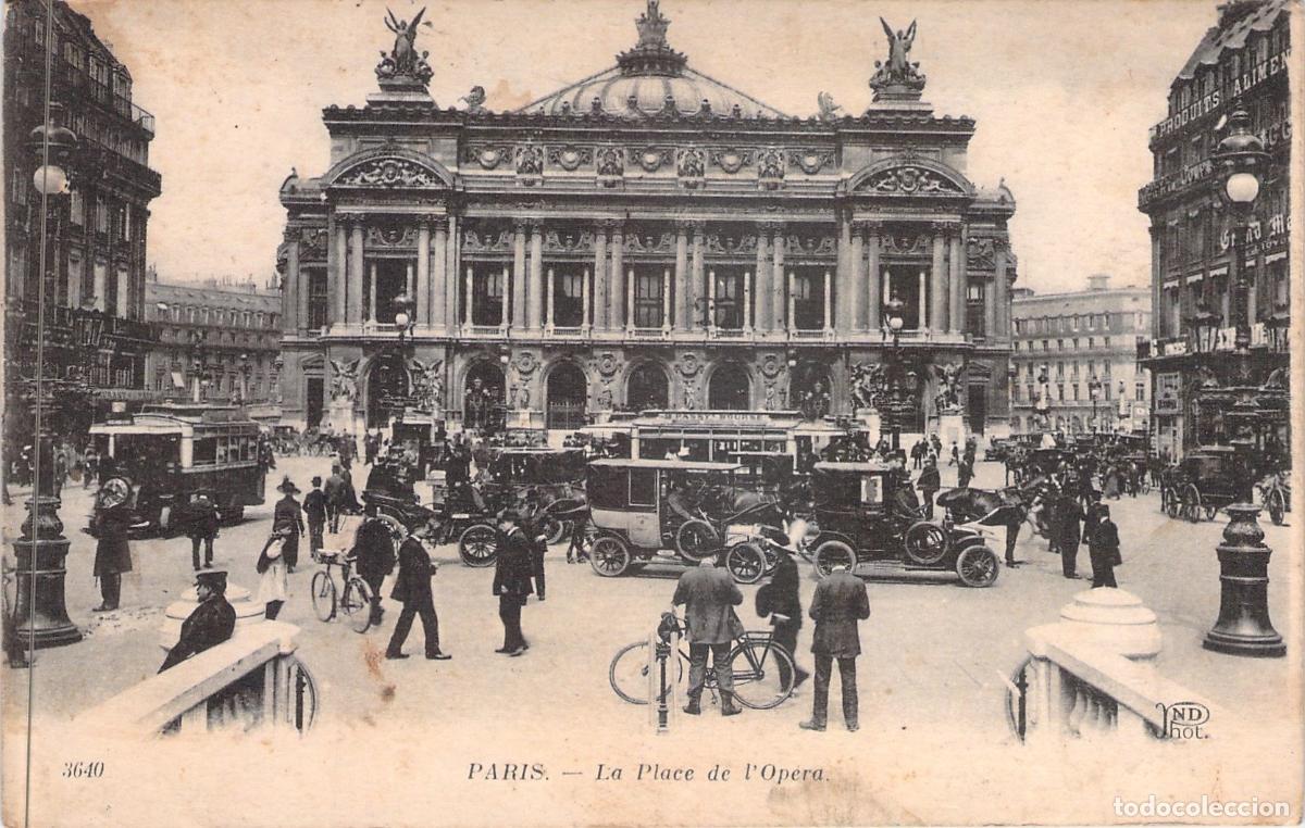Postales: Postal de la Plaza de la &Oacute;pera en Par&iacute;s, Francia