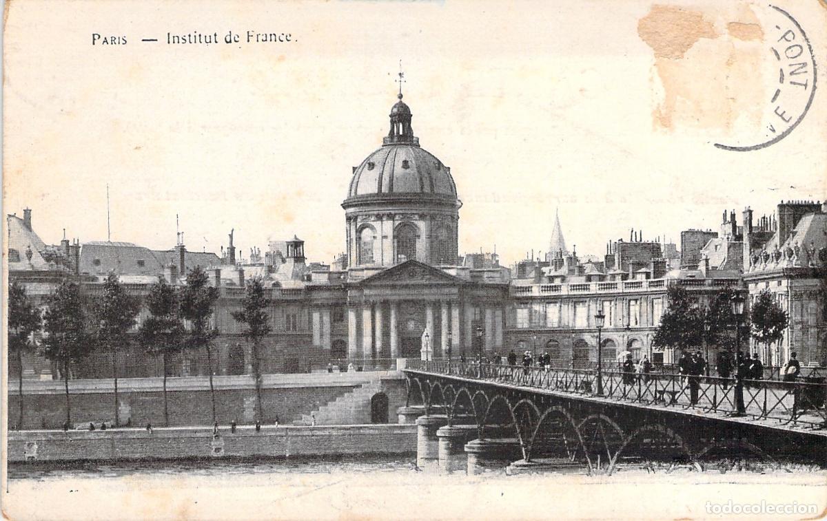 Cartoline: Postal de Par&iacute;s, Institut de France y Pont des Arts