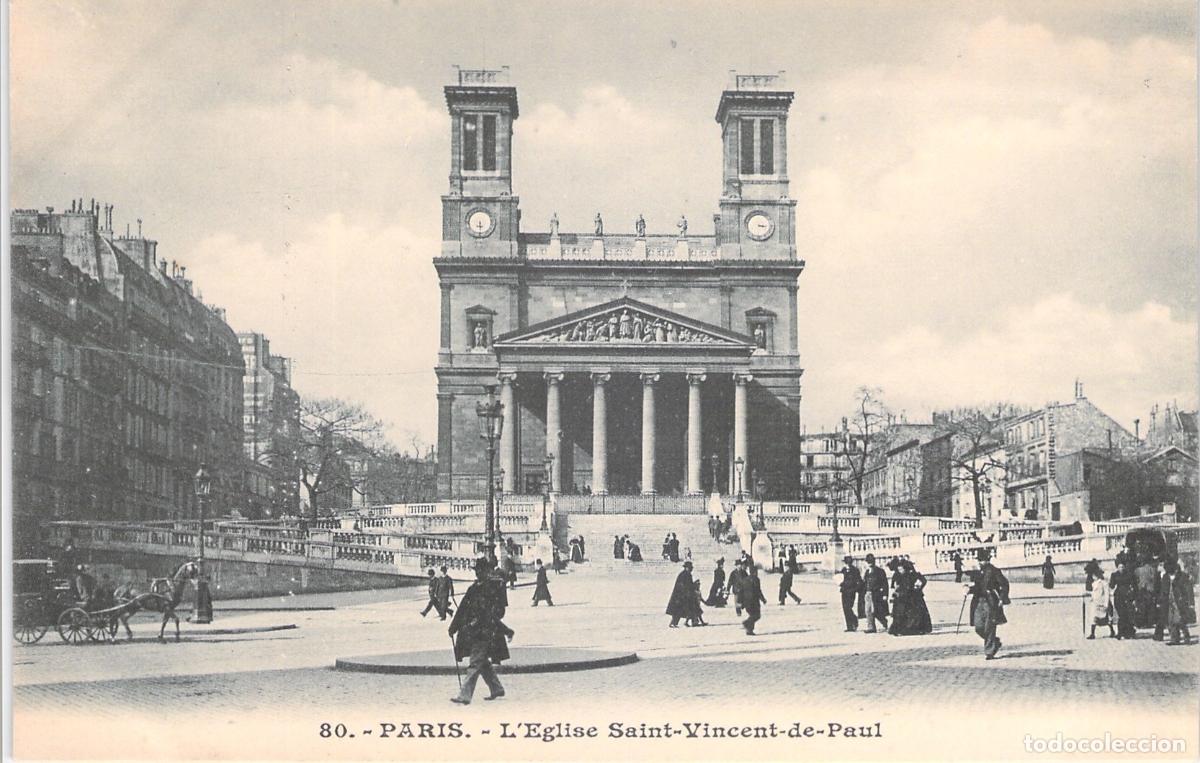 Cartoline: Postal de la Iglesia Saint-Vincent-de-Paul en Par&iacute;s