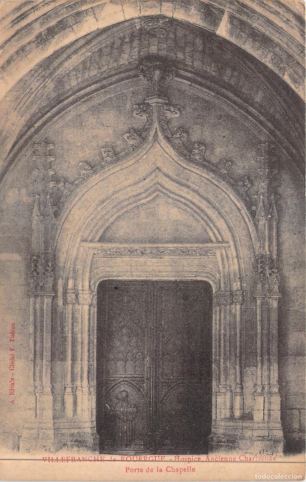 Cartoline: Postal de la Puerta de la Capilla, Villefranche-de-Rouergue, Francia