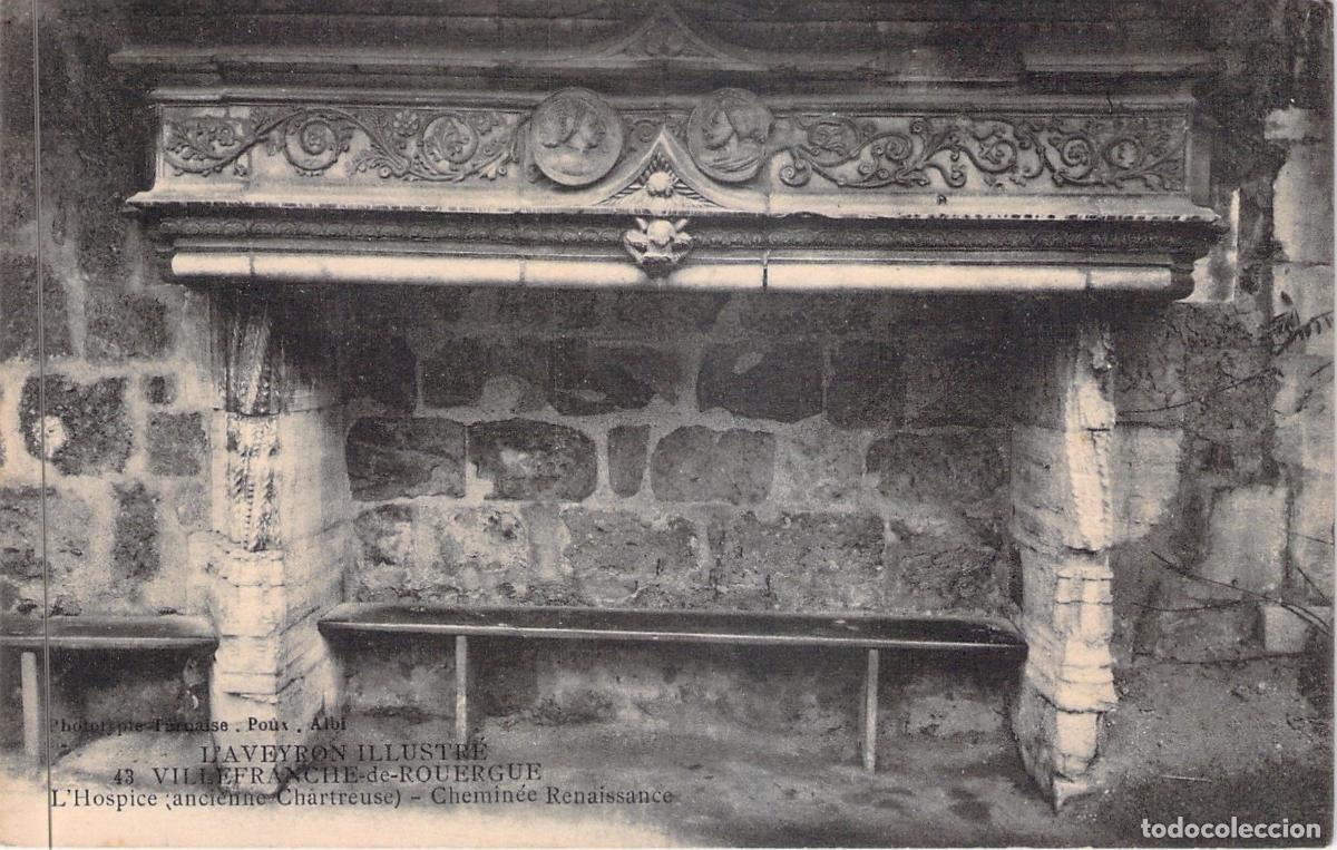 Cartoline: Postal de la Chimenea Renacentista en el Hospice de Villefranche-de-Rouergue