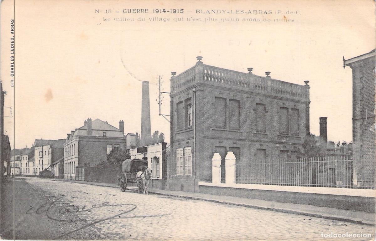 Postkarten: Tarjeta Postal Blangy-les-Arras Ruinas de la Primera Guerra Mundial