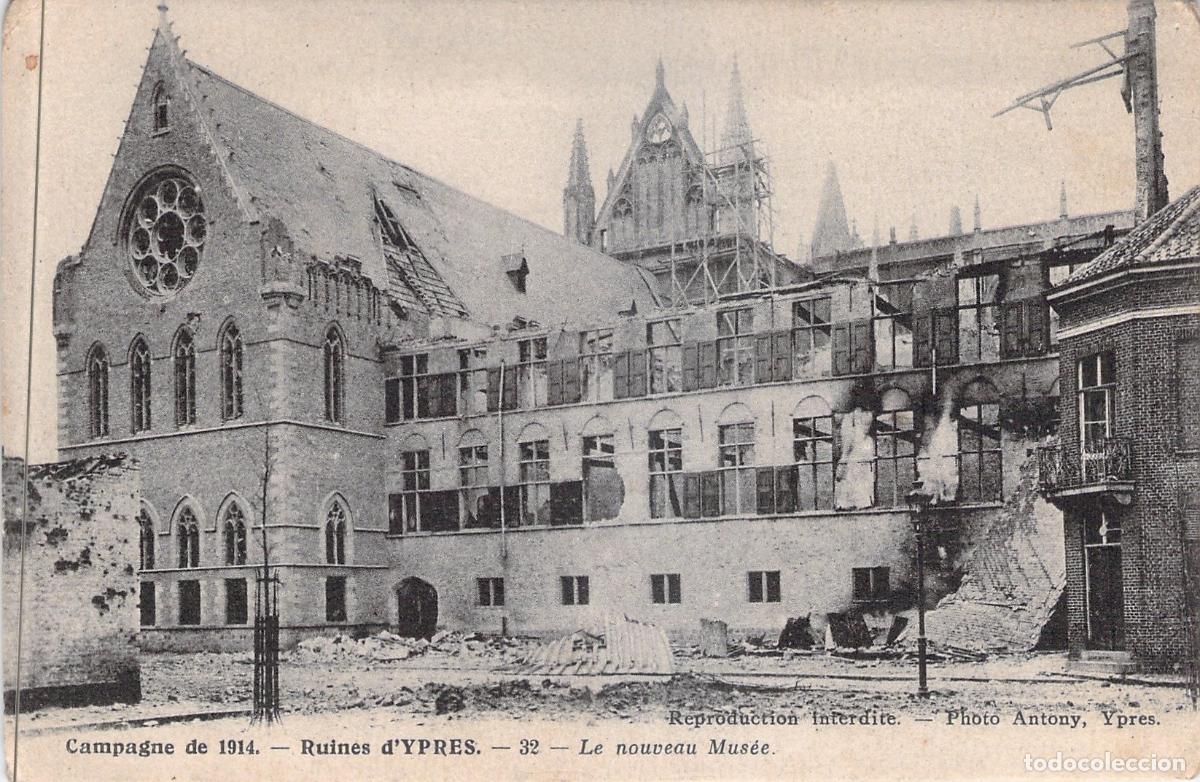 Cartes Postales: Postal Ruinas de Ypres B&eacute;lgica Museo destruido Primera Guerra Mundial