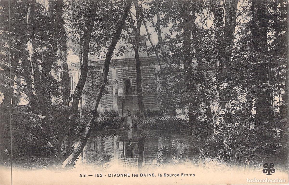 Postales: Postal de la Fuente Emma en Divonne-les-Bains, Ain, Francia