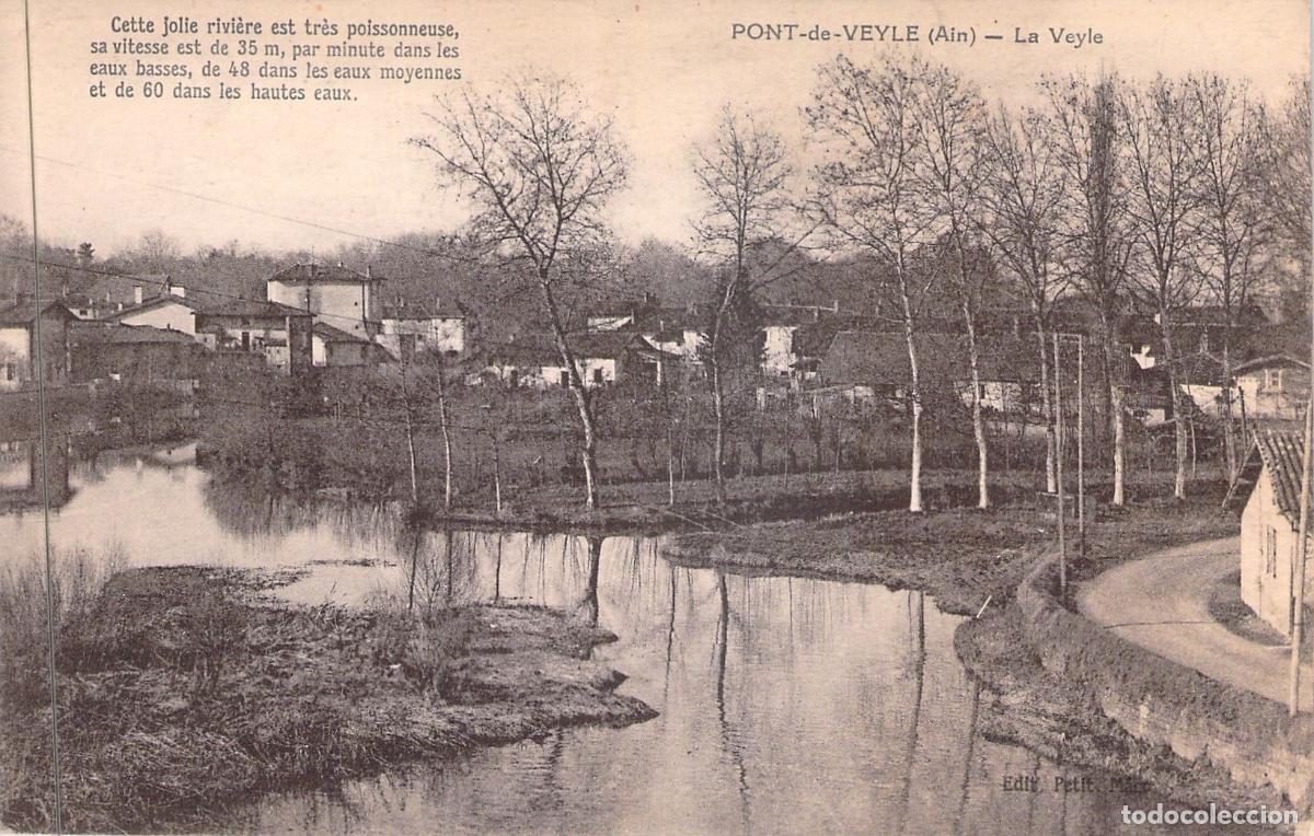 Postales: Postal de Pont-de-Veyle y el R&iacute;o Veyle, Departamento de Ain, Francia