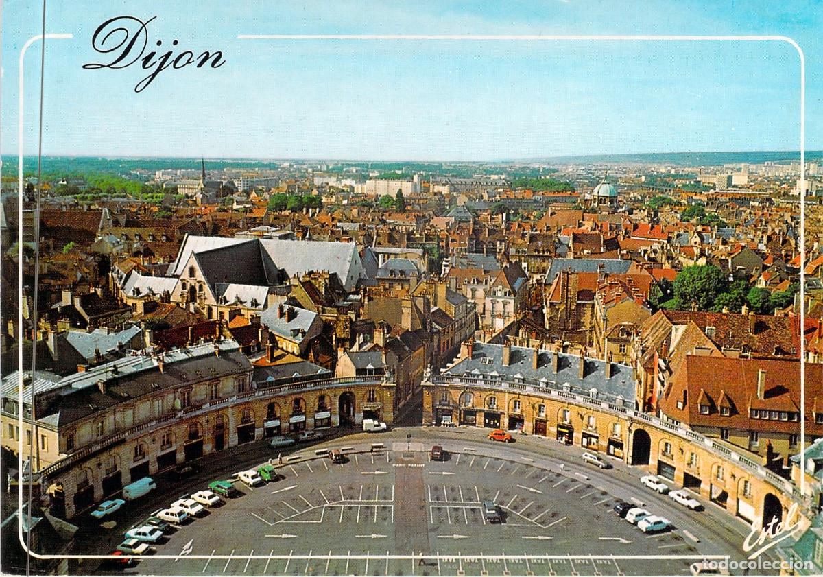 Postales: Postal de la Plaza de la Lib&eacute;ration en Dijon, Francia