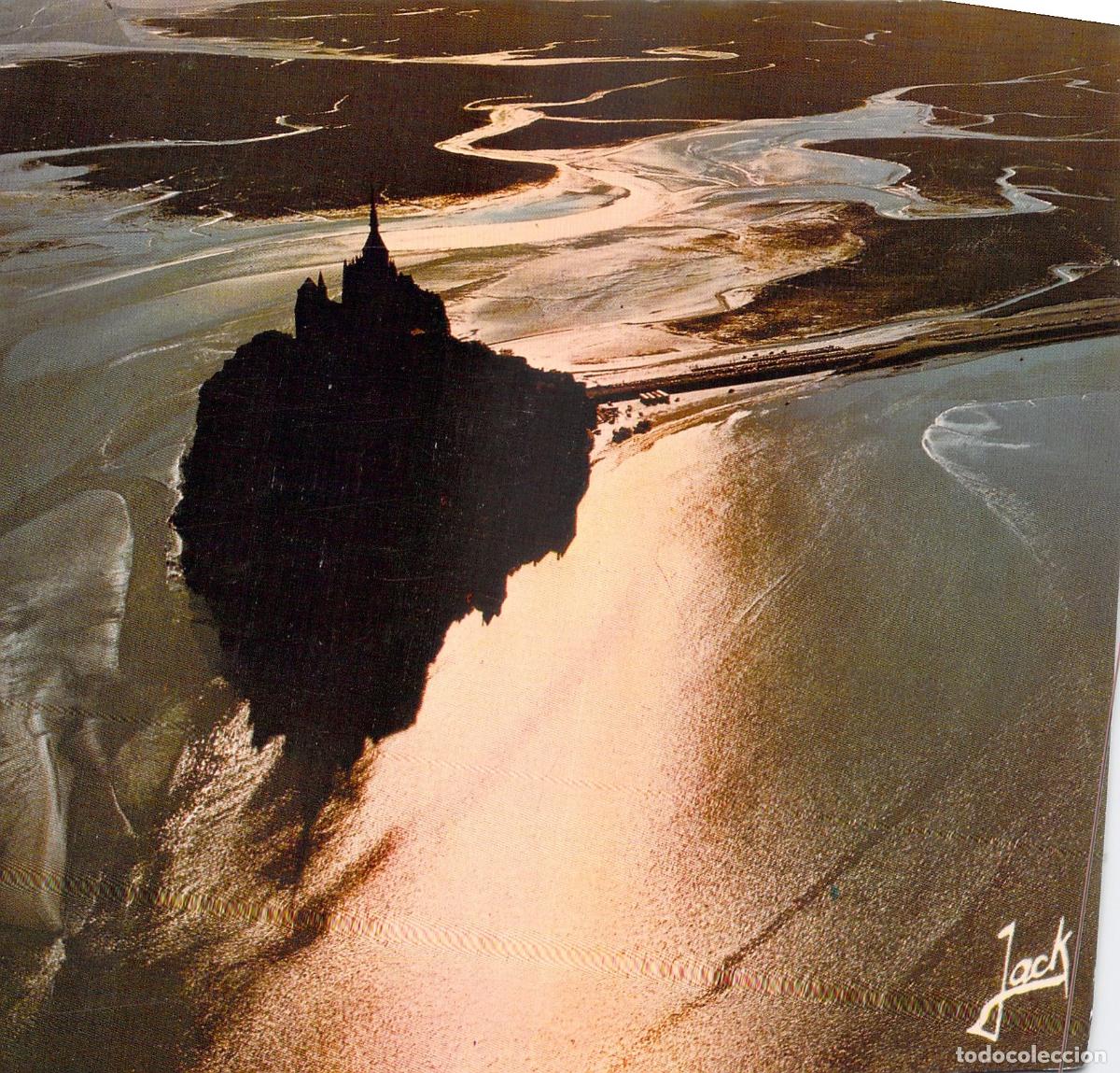 Postales: Postal del Mont Saint-Michel, Francia, Vista A&eacute;rea al Atardecer